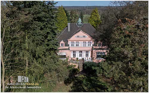 romantische herrschaftliche Villa mit See in Alleinlage am rechten Niederrhein zu verkaufen